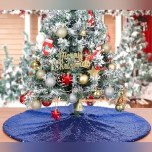Christmas Tree Blue Skirt 35 In